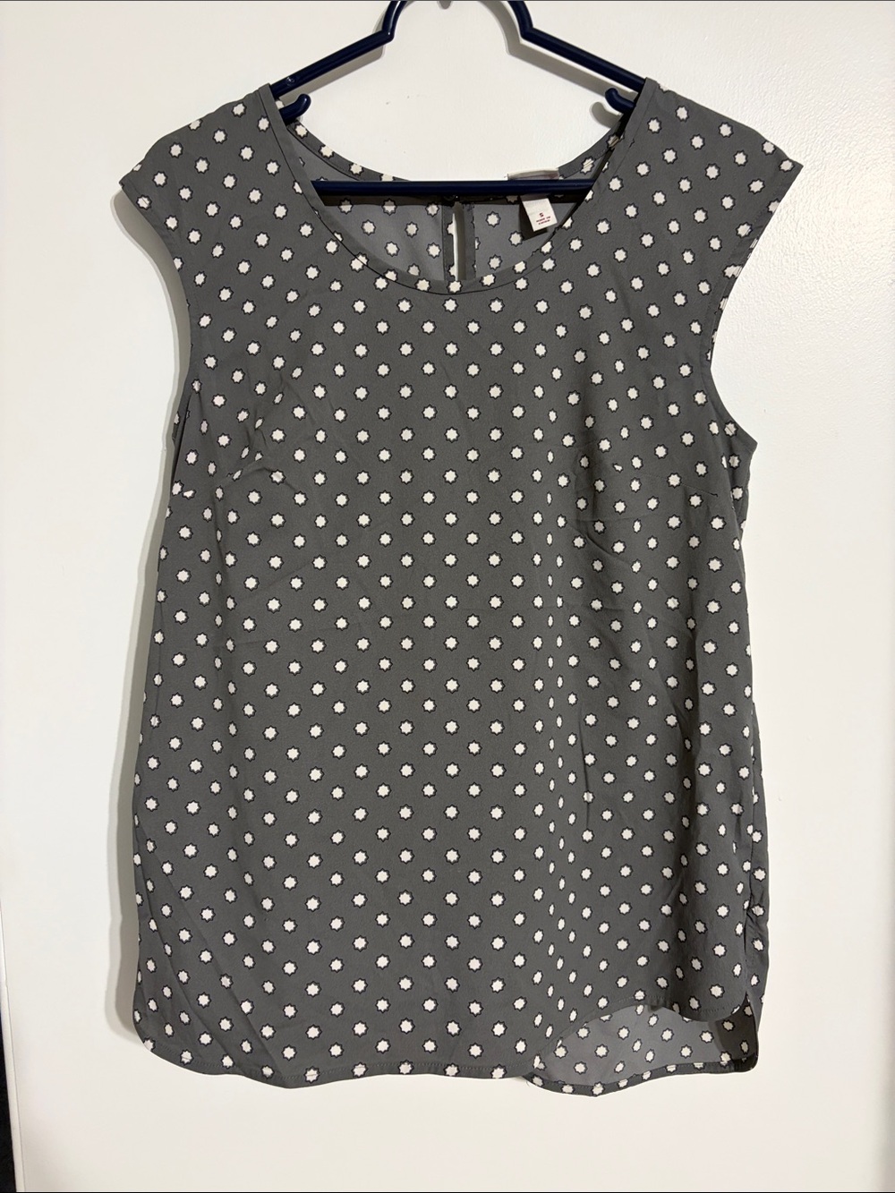 Merona Gray Sleeveless Polka Dot Camisole